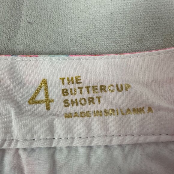 Lilly Pulitzer Buttercup Short Size 4 Scallop Hem Vibrant Print Womens Shorts - Picture 3 of 8